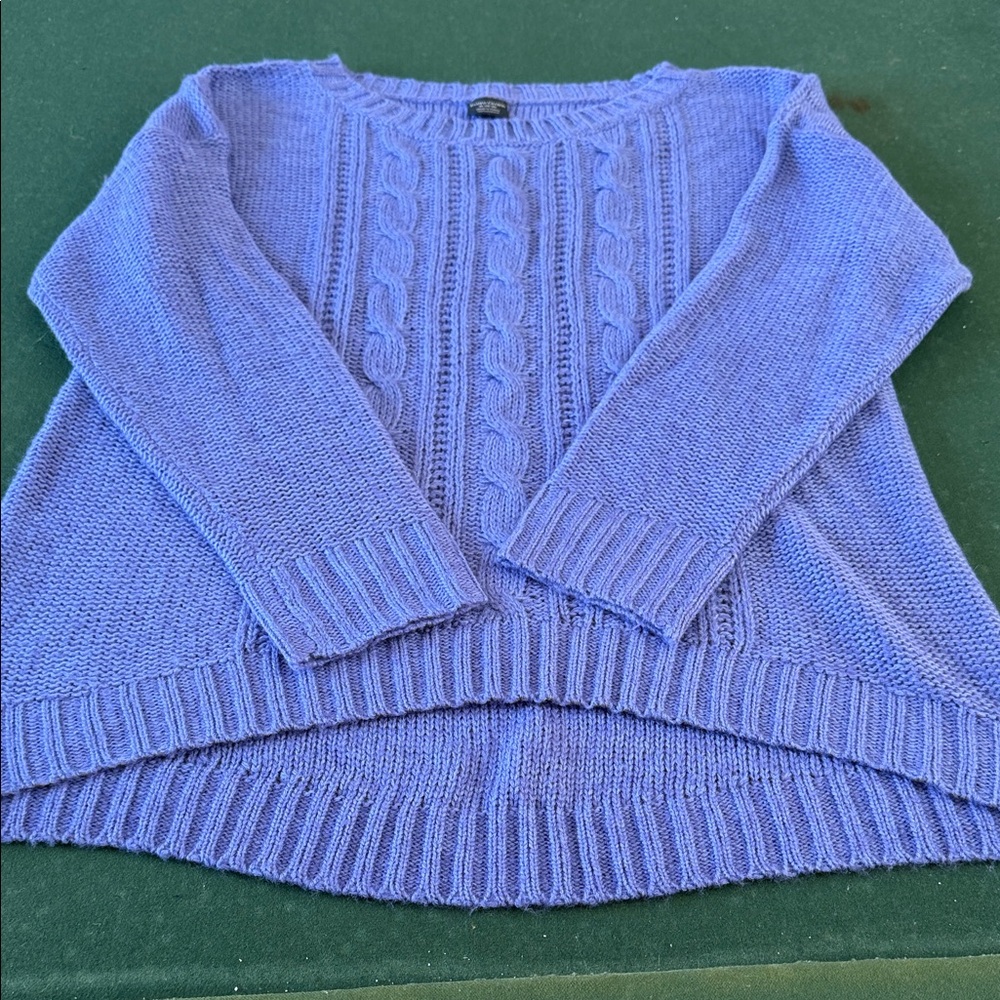 Faded Glory‎ Women's Indigo Cable Knit Sweater.    CAJA. # 3